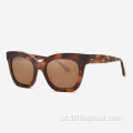 Óculos de sol feminino Cat Eye Square Acetate